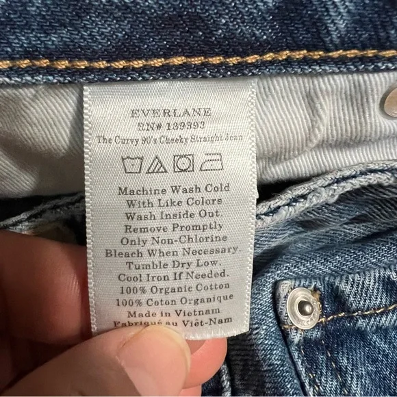 Everlane The Curvy ‘90s Cheeky Straight Leg Jeans‎ Organic Cotton - Picture 11 of 12